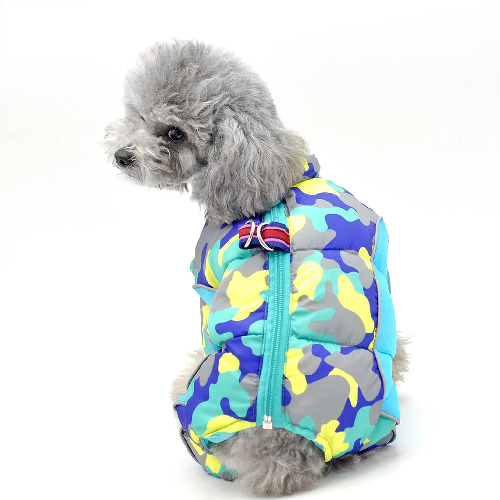 Dog Clothes for Small Dogs Girl/Boy Dog Both Use Pet Overalls Winter Warm Soft Padded Puppy Jumpsuit Full-Closed Belly Cuttable