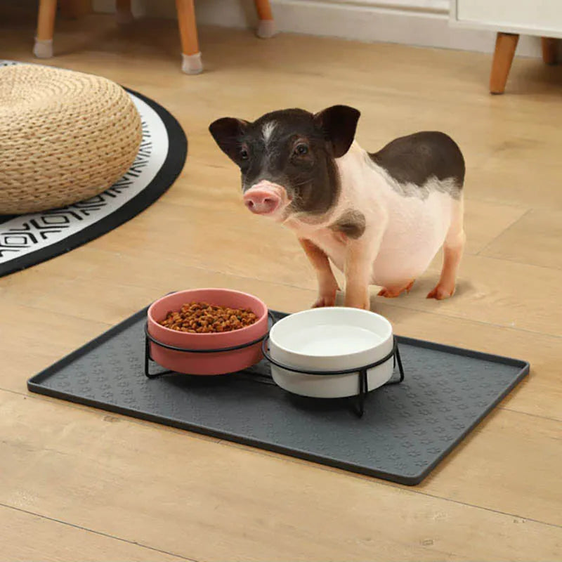 Dog drinking and eating mats cat mats pet mats made of waterproof wear-resistant durable and easy-to-clean silicone Pet supplies