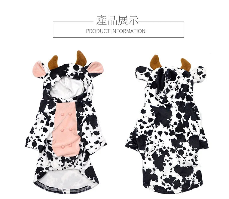 Dog Clothes for Small Medium Dogs Cow Pig Styling Outfit for French Bulldog Pet Puppy Clothing Funny Halloween Xams Dog Costume