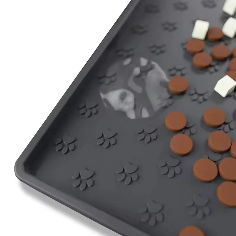 Dog drinking and eating mats cat mats pet mats made of waterproof wear-resistant durable and easy-to-clean silicone Pet supplies