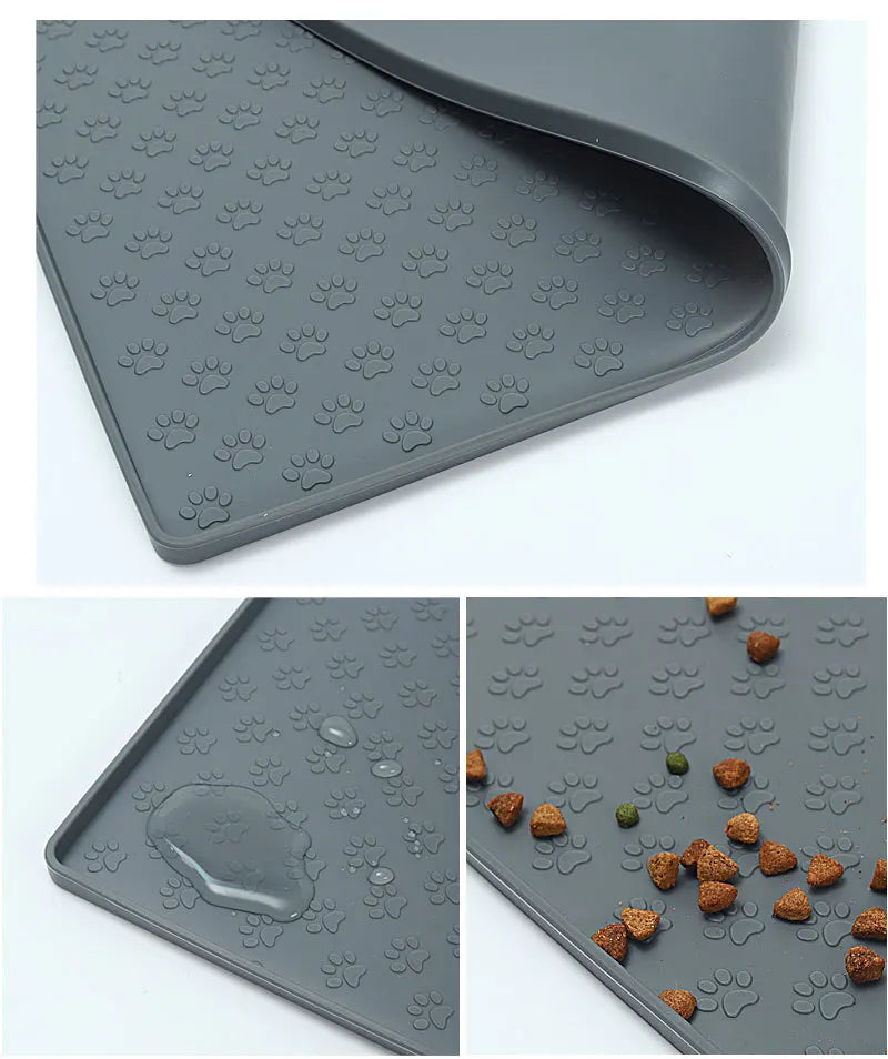 Dog drinking and eating mats cat mats pet mats made of waterproof wear-resistant durable and easy-to-clean silicone Pet supplies