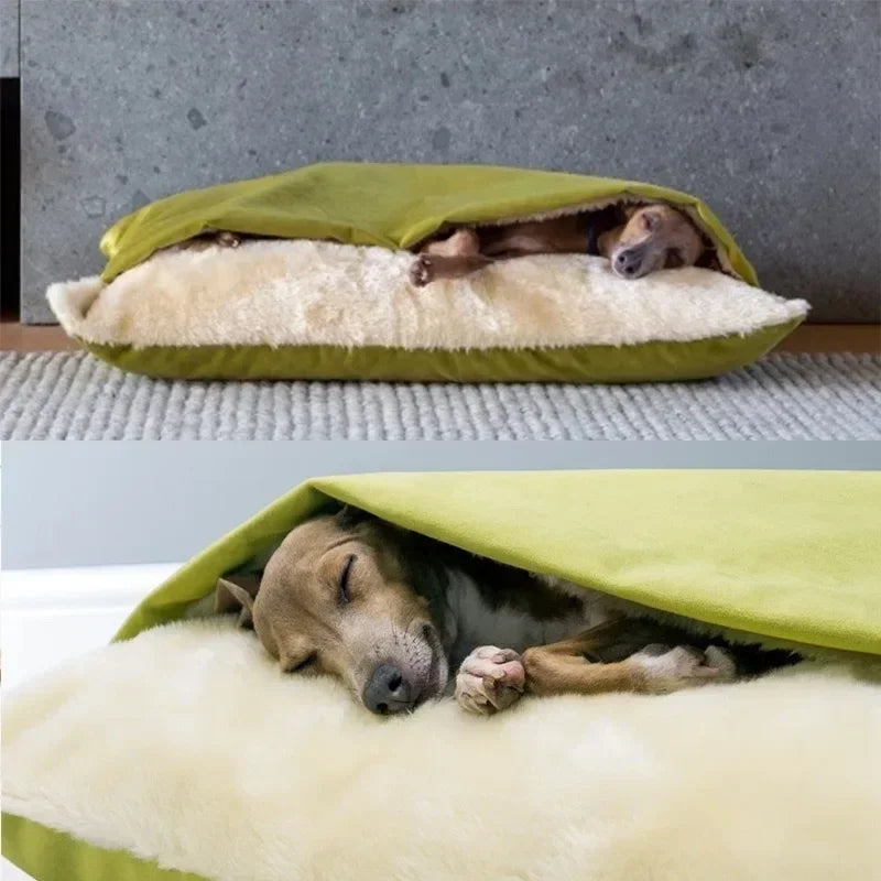 Beds and Furniture Pet Bed for Dog with Removable Cover Large Kennel Warm Dog Bag with Blanket Big Dog House Pet Accessories
