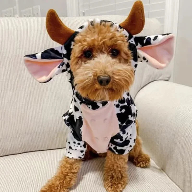 Dog Clothes for Small Medium Dogs Cow Pig Styling Outfit for French Bulldog Pet Puppy Clothing Funny Halloween Xams Dog Costume